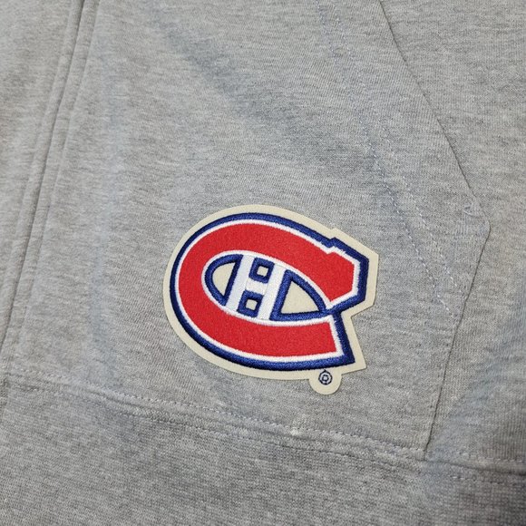 NHL Montreal Canadiens Zip up Grey Hoodie - Picture 4 of 5